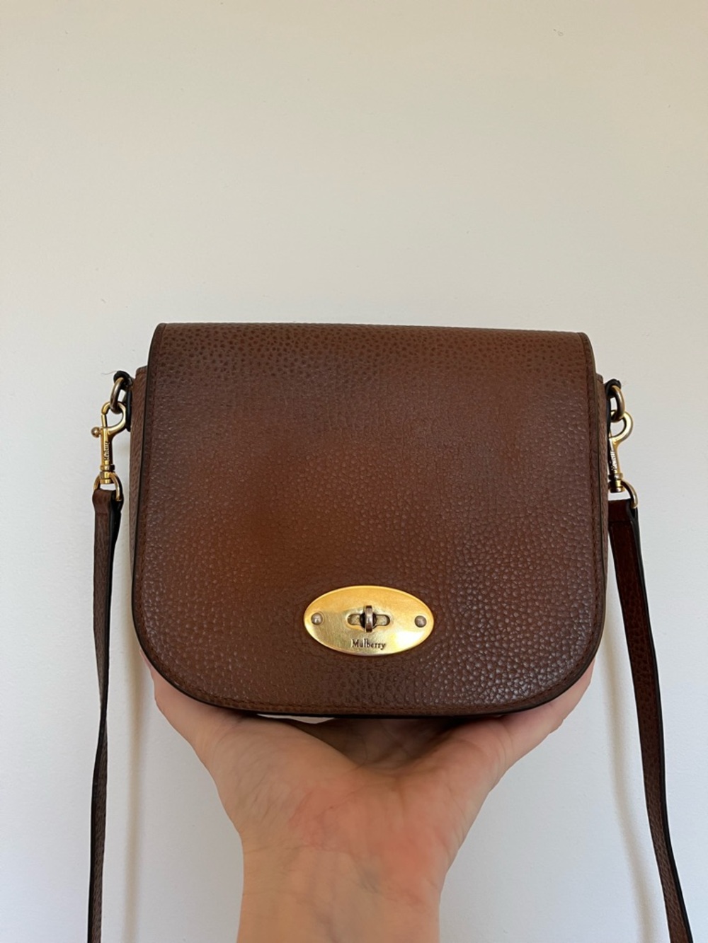 Mulberry Small Darley Brown Leather Crossbody Bag